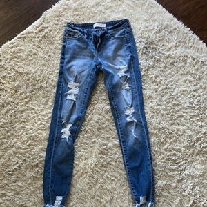 KanCan Blue Distressed Skinny Jeans